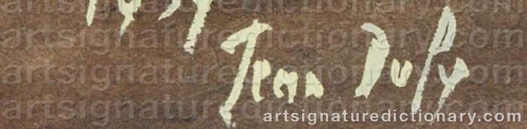 Signature by Jean DUFY