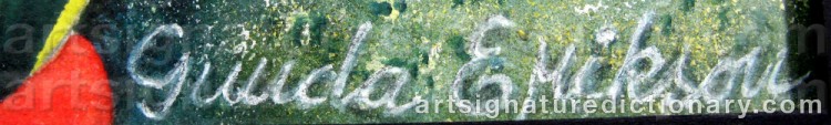 Signature by Gunda ERIKSON