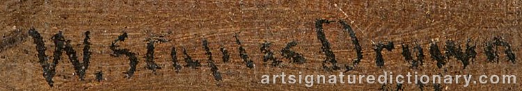 Authentic signature by William Staples DROWN on Painting/Watercolour artwork