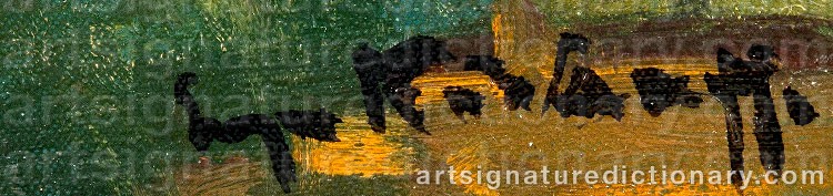 Authentic signature by Serge KISLAKOFF on artwork