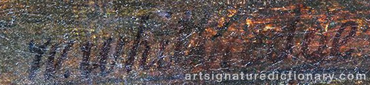 Authentic signature by Worthington WHITTREDGE on Painting/Watercolour artwork