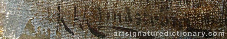 Signature by Arvid Mauritz LINDSTRÖM