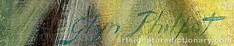 Authentic signature by Glyn Warren PHILPOT on  artwork