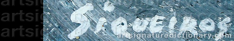 Authentic signature by David Alfaro SIQUEIROS on  artwork