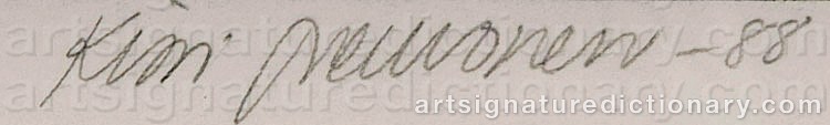 Authentic signature by Kirsi NEUVONEN on artwork