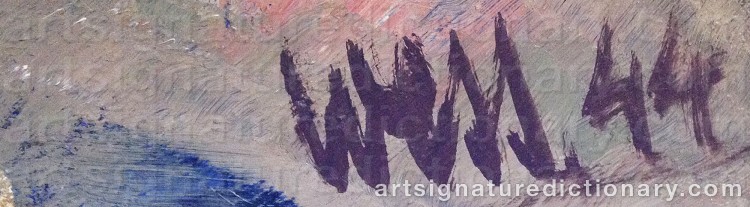 Authentic signature by Owe ‘Wess’ WESSBOHN on Painting/Watercolour artwork