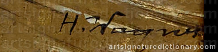Authentic signature by Hans WAGNER on Painting/Watercolour artwork