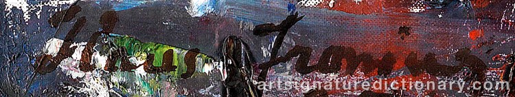 Authentic signature by Hans FRONIUS on  artwork