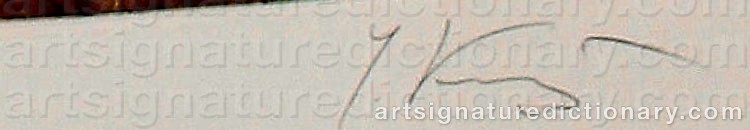 Authentic signature by Yuri KUPER on artwork