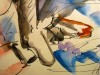 Close-up details showing Jules PASCIN signature forgery characteristics