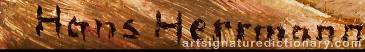 Authentic signature by Hans HERRMANN on Painting/Watercolour artwork
