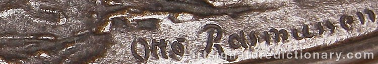 Authentic signature by Otto RASMUSSEN on  artwork