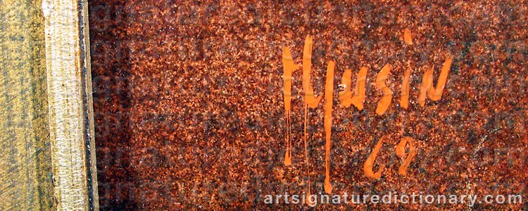 Authentic signature by Maurice MUSIN on  artwork