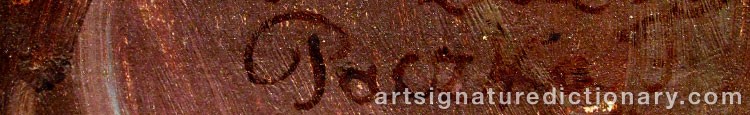 Authentic signature by Ferenc PACZKA on  artwork