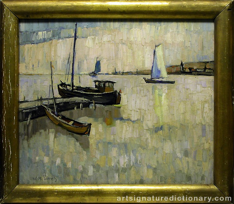 Close-up details showing Willem PAERELS signature forgery characteristics