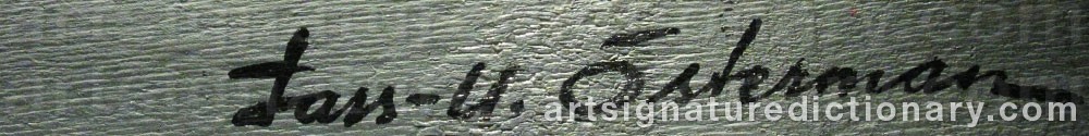 Authentic signature by Lars-U ÖSTERMAN on  artwork