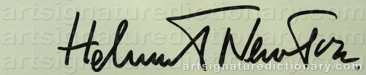 Signature by Helmut NEWTON