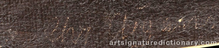 Authentic signature by Christian AIGENS on Painting/Watercolour artwork