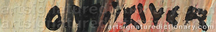 Authentic signature by Olev MIKIVER on artwork