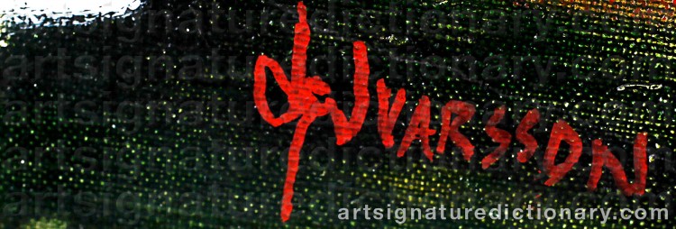 Authentic signature by Göran IVARSSON on artwork