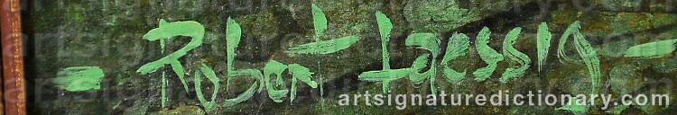 Authentic signature by Robert LAESSIG on Painting/Watercolour artwork