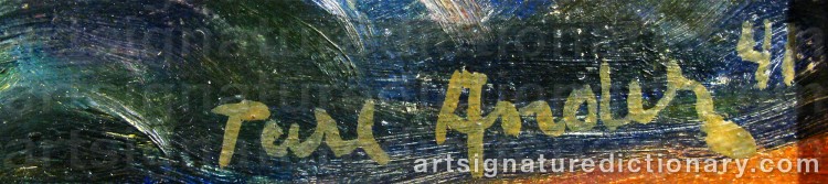 Signature by Ture ANDER