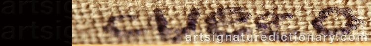 Authentic signature by Henri CUECO on  artwork