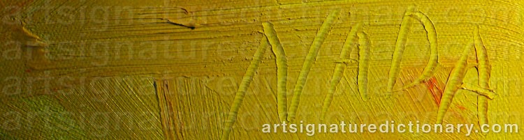 Authentic signature by Nada HERMAN-WITKAMP on  artwork