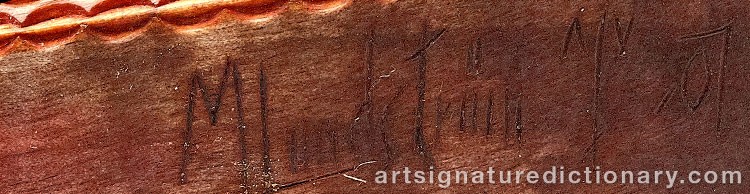 Authentic signature by Max (Sami Artist) LUNDSTRÖM on  artwork