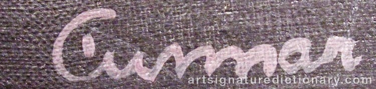 Authentic signature by Gunnar SÖDERSTRÖM on artwork