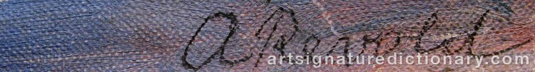 Authentic signature by Axel REVOLD on artwork