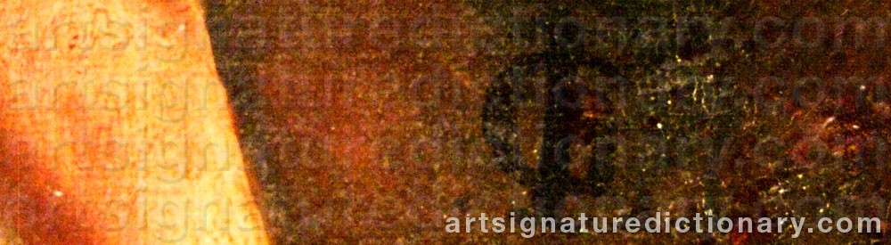 Authentic signature by Johannes GLAUBER on  artwork