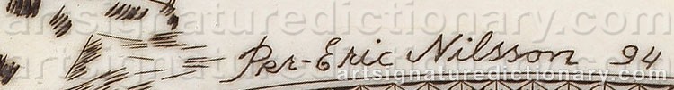 Authentic signature by Per-Erik (Sami Artist) NILSSON on Other artwork