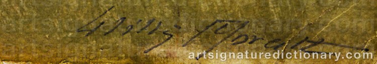 Authentic signature by Willy MORALT on artwork