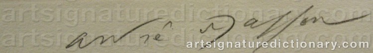Signature by André MASSON