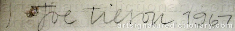 Signature by Joe TILSON