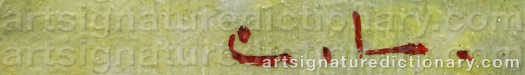 Authentic signature by Carl LEVEAU on  artwork