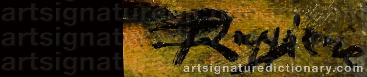 Authentic signature by Franco RUGGIERO on  artwork