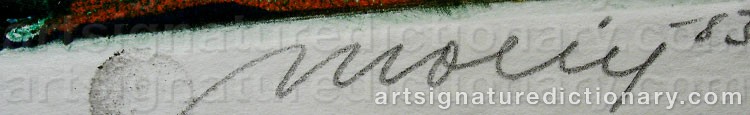 Authentic signature by Brita MOLIN on artwork