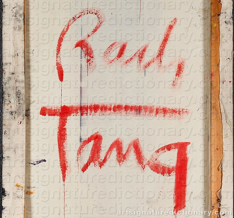 Authentic signature by Raili TANG on Painting/Watercolour artwork