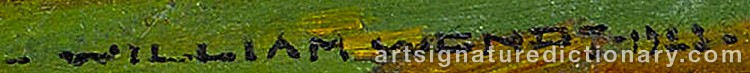 Authentic signature by William WENDT on Painting/Watercolour artwork