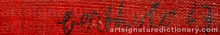 Authentic signature by René BERTHOLO on  artwork