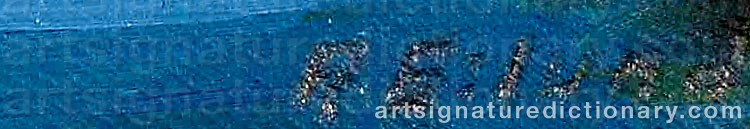 Authentic signature by Reino ‘R. E:lund’ EKELUND on  artwork