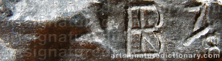 Authentic signature by Reg BUTLER on  artwork
