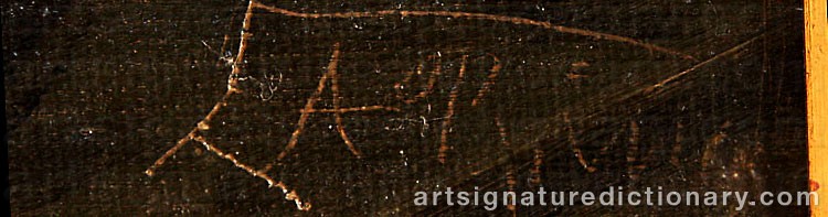 Authentic signature by Laurits ‘L A Ring’ ANDERSEN RING on artwork