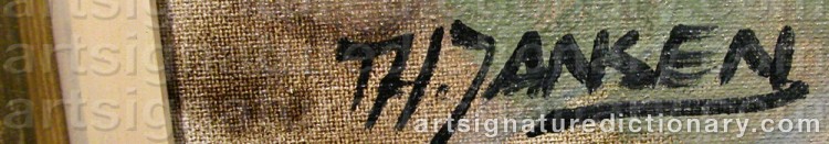 Authentic signature by Th JANSEN on  artwork