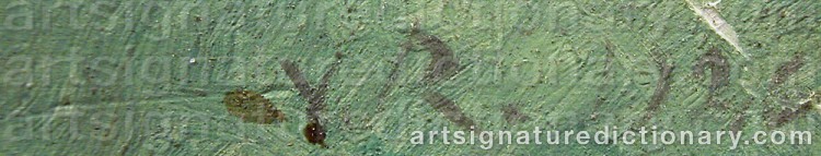 Authentic signature by Reinhold Von ROSEN on artwork