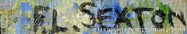 Authentic signature by Frederick Lester SEXTON on  artwork