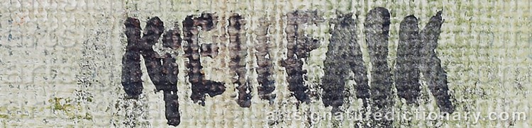 Authentic signature by Kjell FALK on Painting/Watercolour artwork