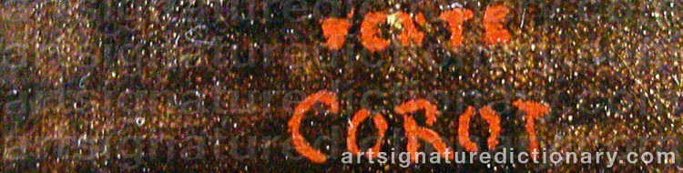 Signature by Jean Baptiste Camille COROT